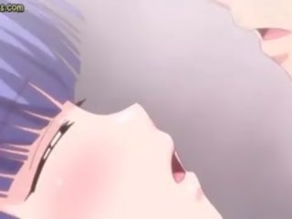 Lusty anime babe med massiv pupper rykk medlem